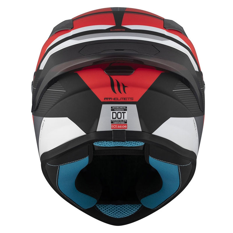 Casque moto intégral MT TARGO S KAY B5 noir-rouge-blanc mat soldes