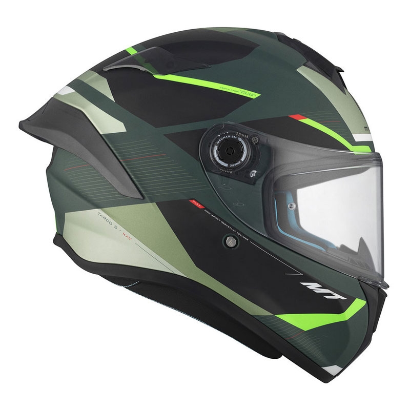 MT TARGO S KAY C6 casque moto intégral noir-vert mat