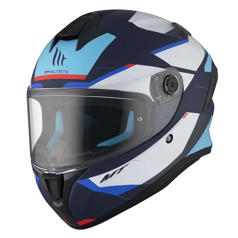 MT TARGO S KAY C7 casque moto intégral bleu mat-blanc