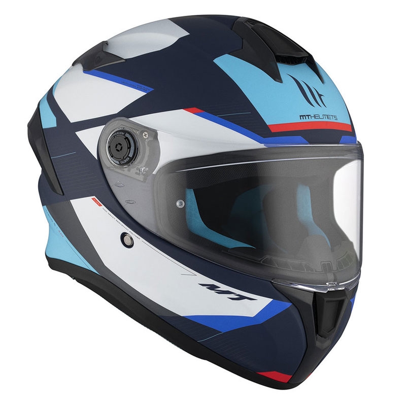 MT TARGO S KAY C7 casque moto intégral bleu mat-blanc