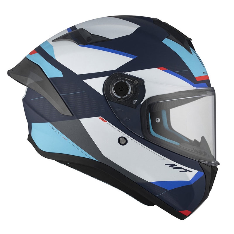 MT TARGO S KAY C7 casque moto intégral bleu mat-blanc