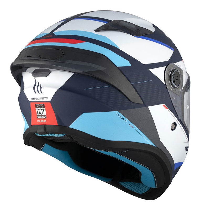 MT TARGO S KAY C7 casque moto intégral bleu mat-blanc