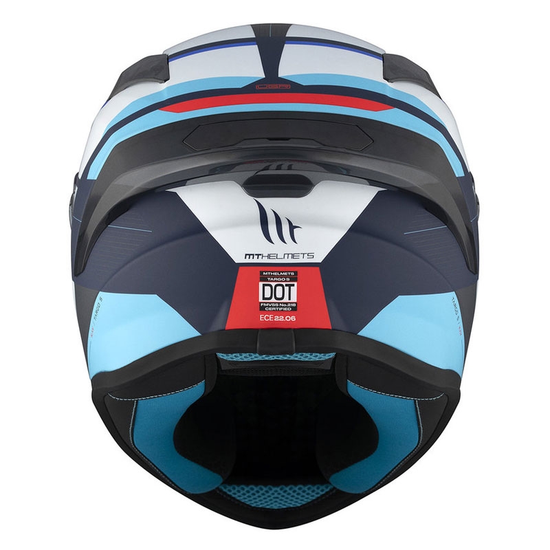 MT TARGO S KAY C7 casque moto intégral bleu mat-blanc