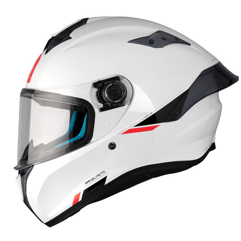 MT TARGO S SOLID A0 casque moto intégral blanc brillant
