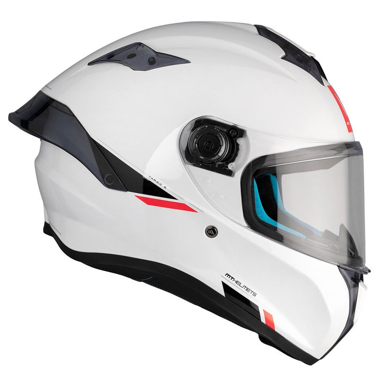 MT TARGO S SOLID A0 casque moto intégral blanc brillant