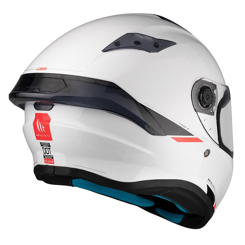 MT TARGO S SOLID A0 casque moto intégral blanc brillant