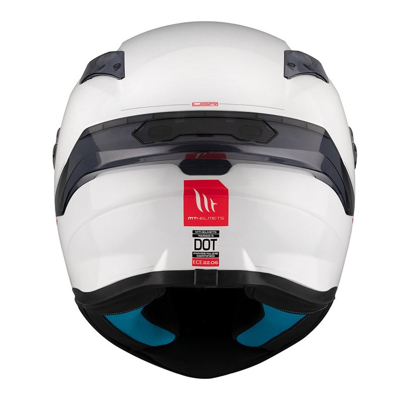 MT TARGO S SOLID A0 casque moto intégral blanc brillant