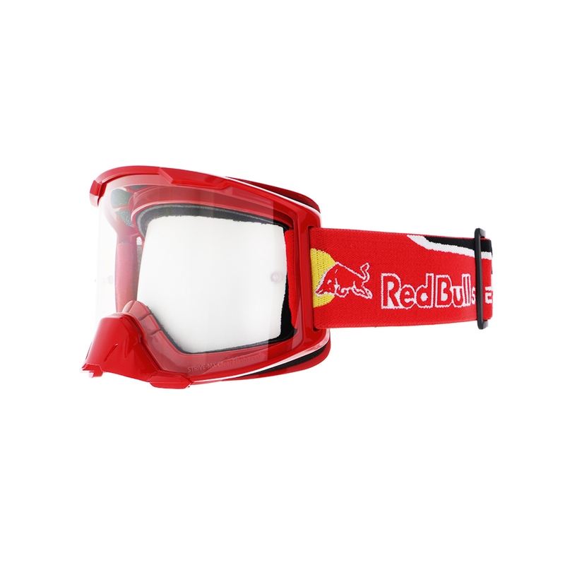 Lunettes de motocross Red Bull Spect STRIVE S rouge avec lentille claire
