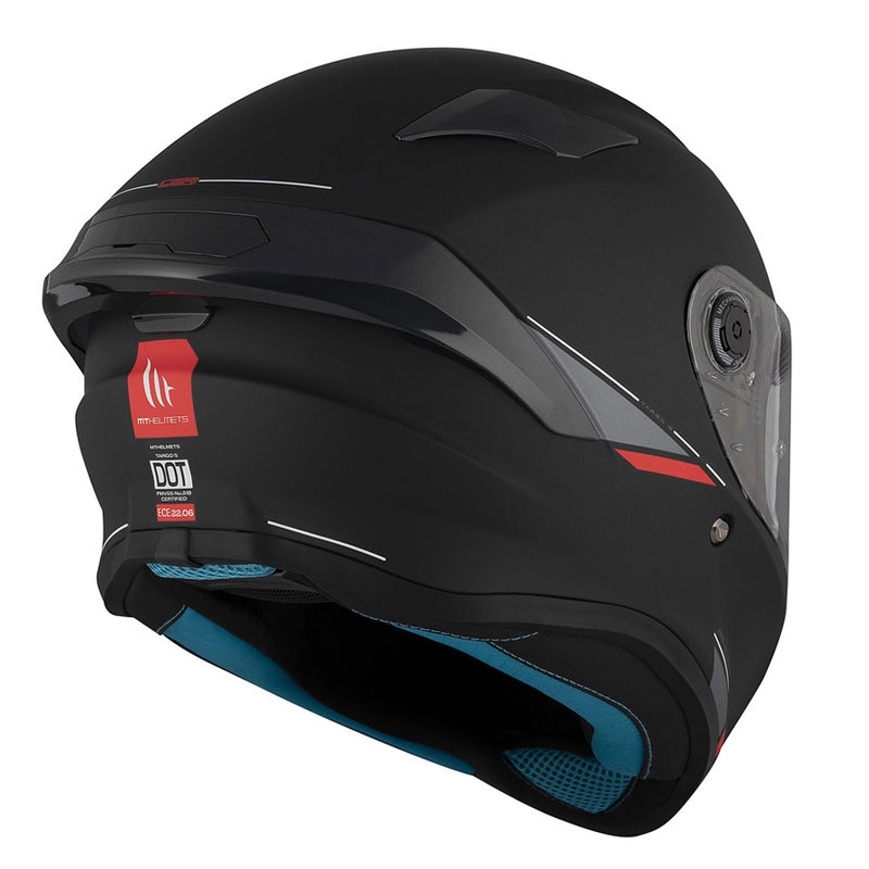 MT TARGO S SOLID A1 casque moto intégral noir mat