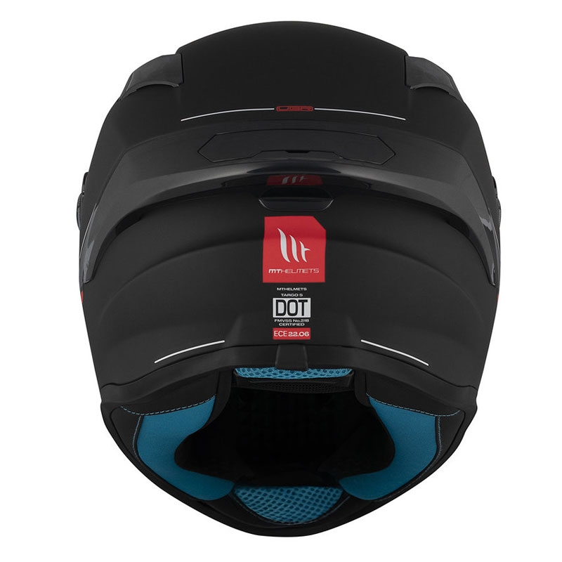 MT TARGO S SOLID A1 casque moto intégral noir mat
