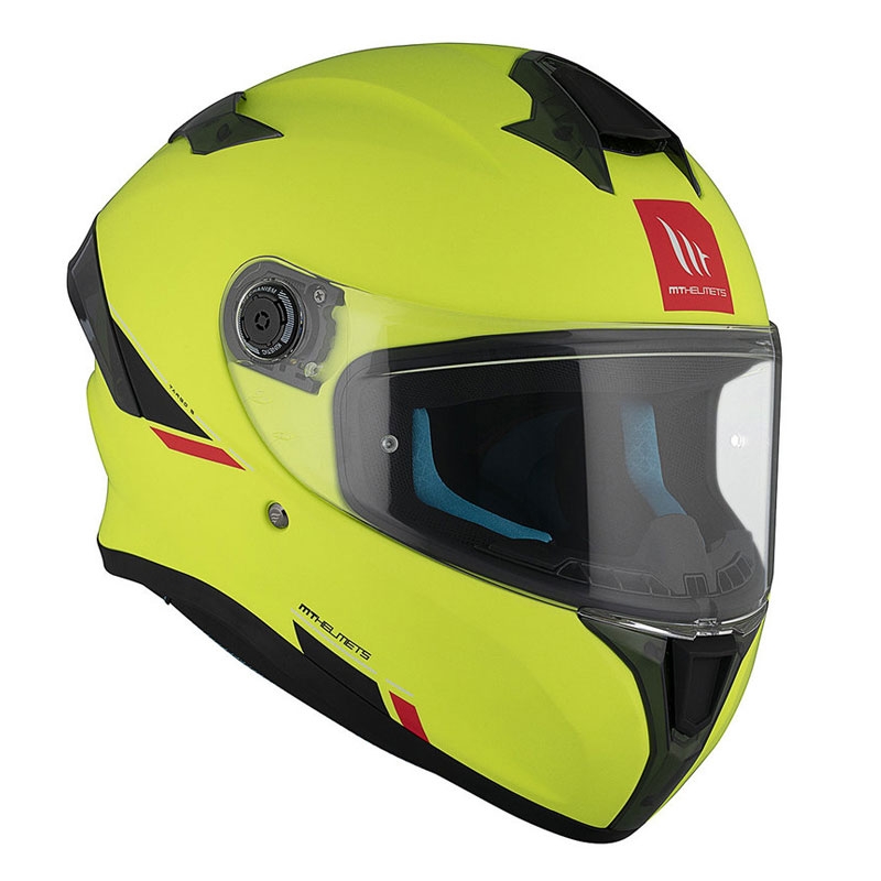 MT TARGO S SOLID A3 casque moto intégral jaune mat