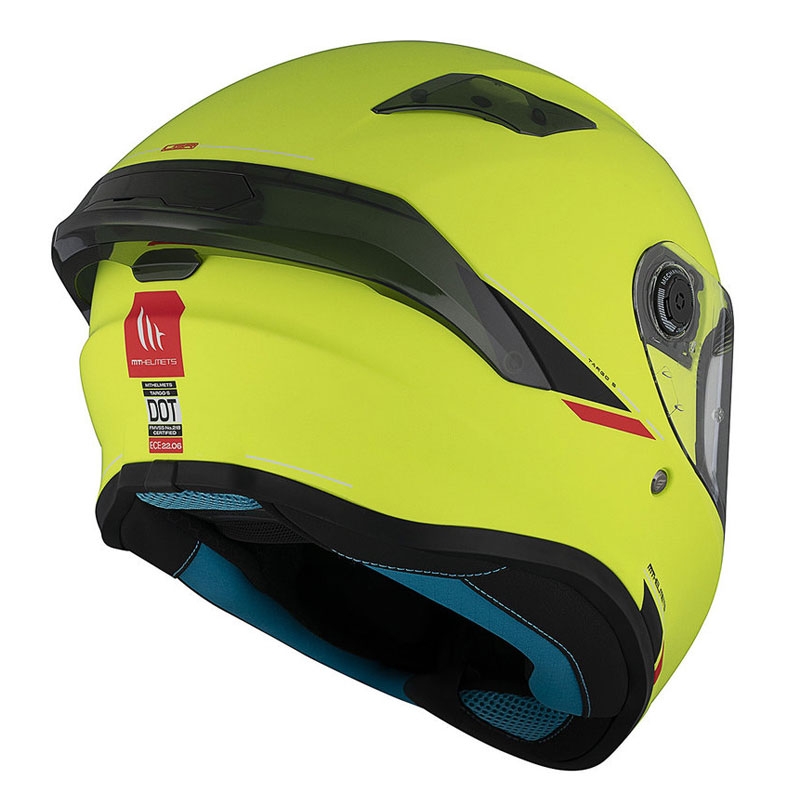 MT TARGO S SOLID A3 casque moto intégral jaune mat