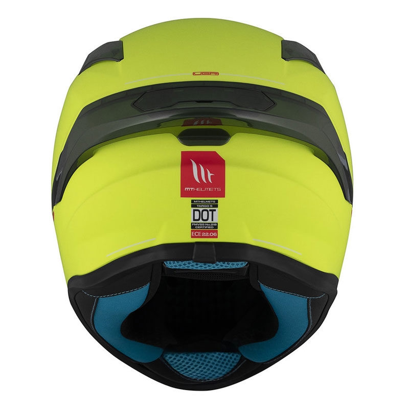 MT TARGO S SOLID A3 casque moto intégral jaune mat