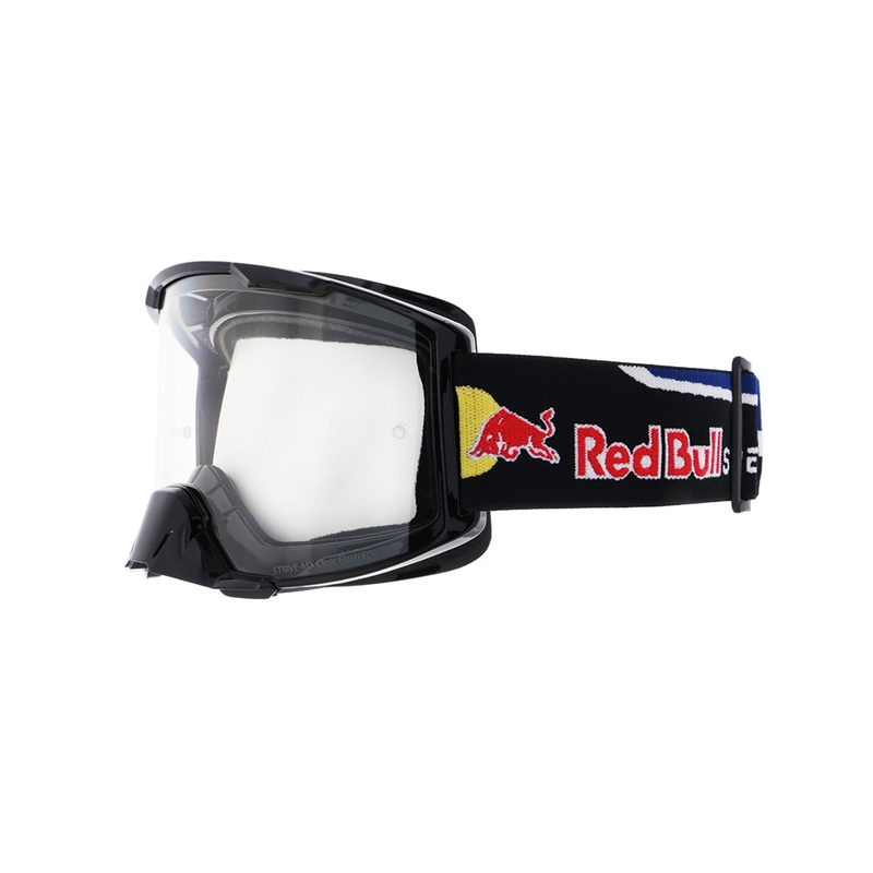 Lunettes de motocross Red Bull Spect STRIVE S noir avec lentille transparente