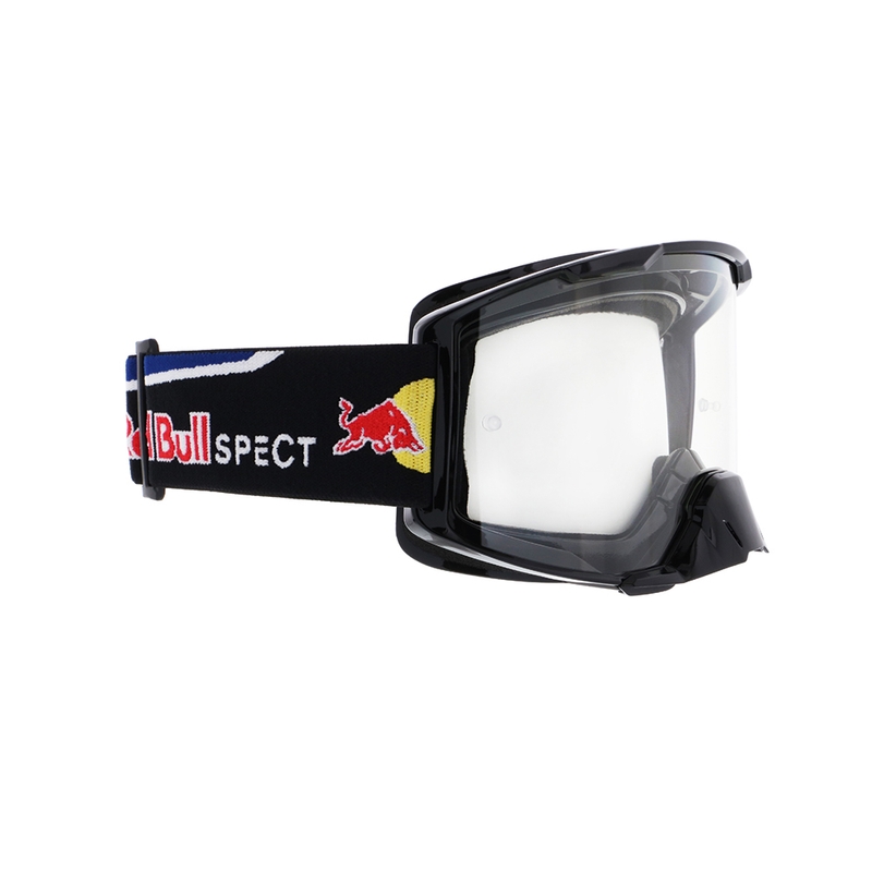 Lunettes de motocross Red Bull Spect STRIVE S noir avec lentille transparente