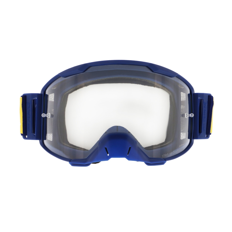 Lunettes de motocross Red Bull Spect STRIVE S bleu foncé avec oculaire transparent