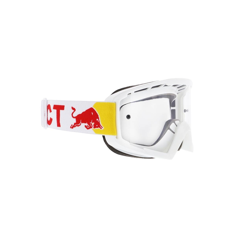 Lunettes de motocross Red Bull Spect WHIP blanches avec verres transparents