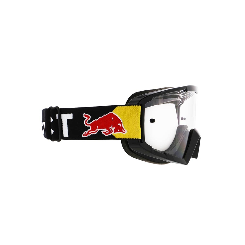 Lunettes de motocross Red Bull Spect WHIP noires avec lentilles transparentes