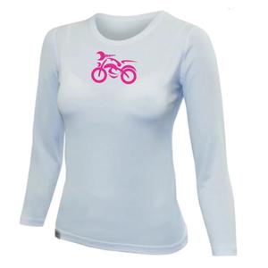 T-shirt femme nanosilver® MOTOLADY blanc - manches longues