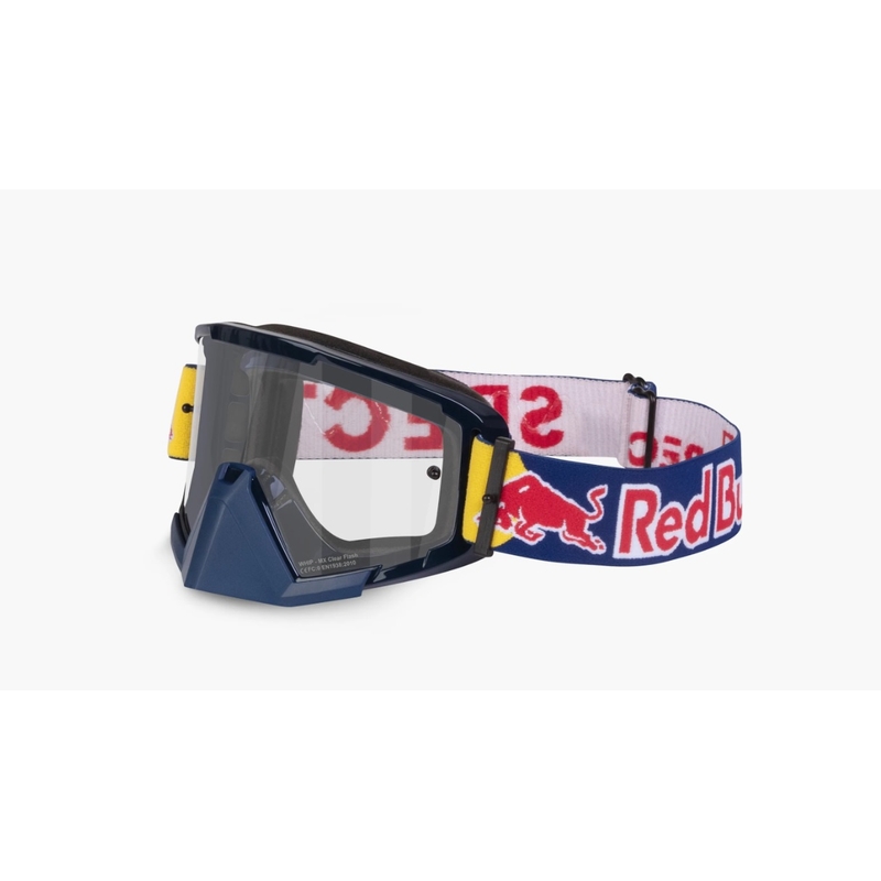 Lunettes de motocross Red Bull Spect WHIP bleu foncé avec lentille transparente