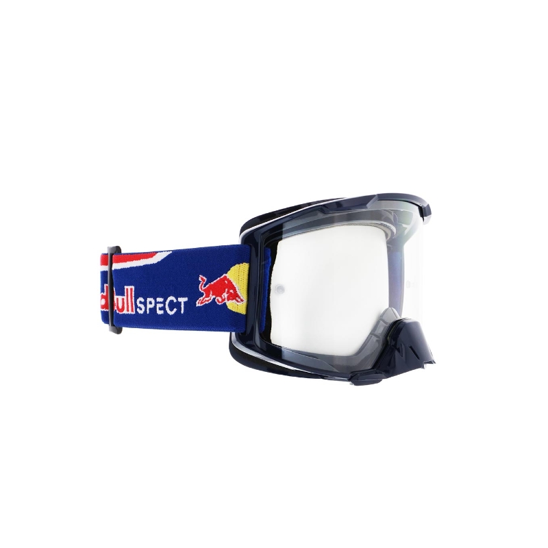 Lunettes de motocross Red Bull Spect STRIVE S bleu avec oculaire transparent