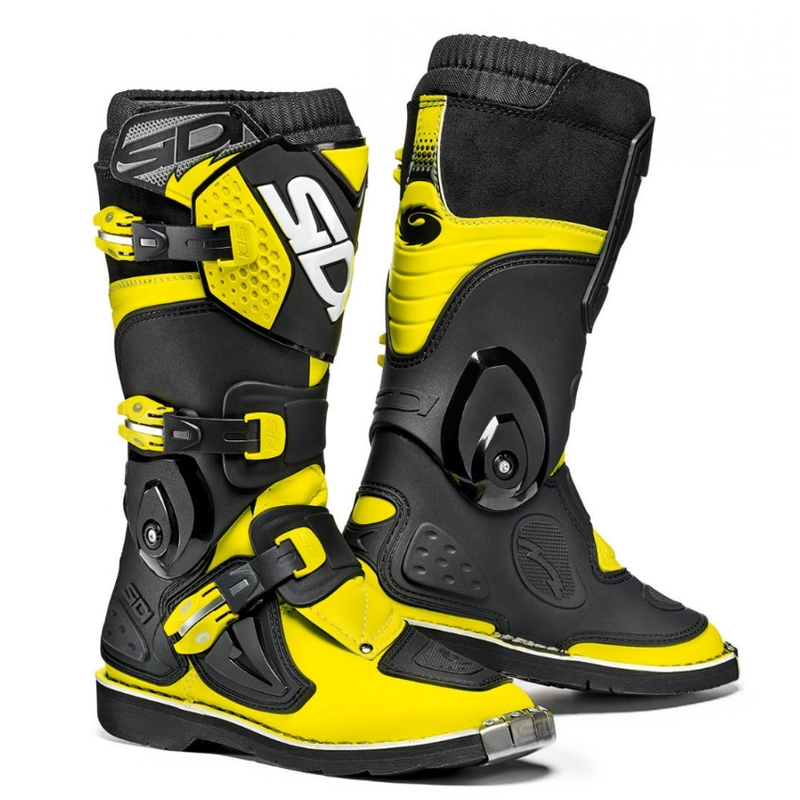 Chaussures motocross enfants Sidi Flame jaune fluo-noir