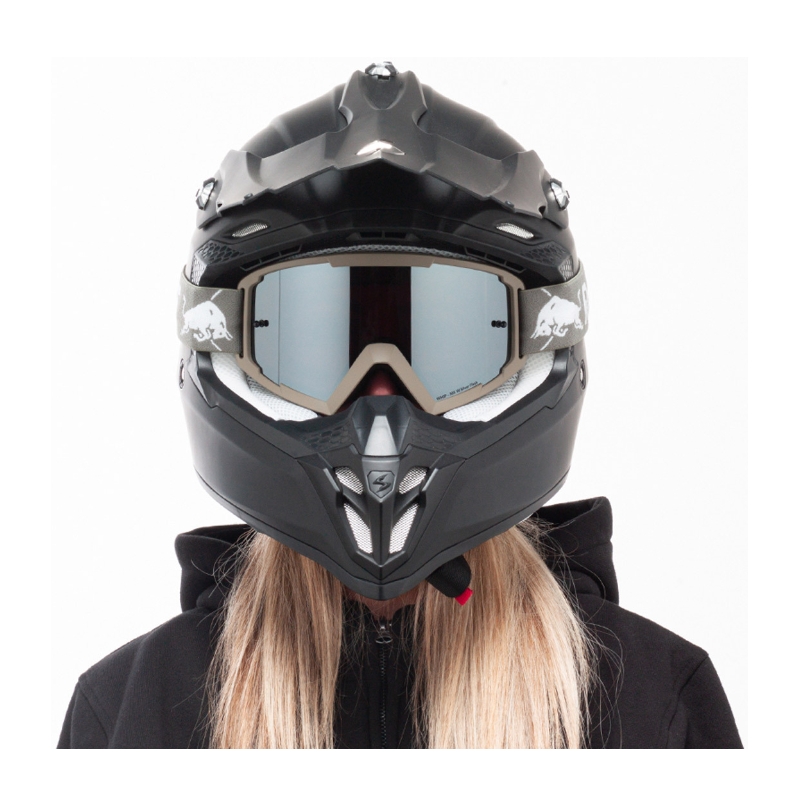 Lunettes de motocross Red Bull Spect WHIP gris foncé avec lentilles transparentes