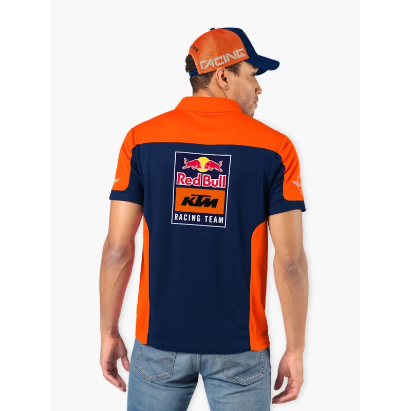 Polo KTM Replica Team bleu-orange soldes