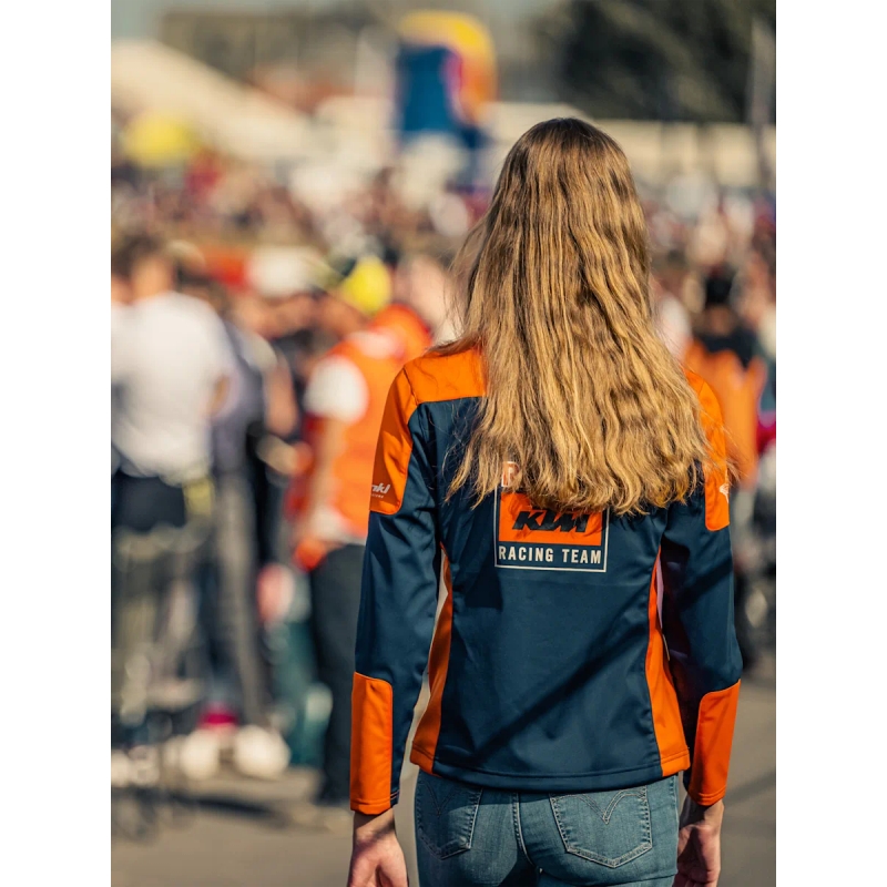 Veste softshell KTM Replica Team pour femmes bleu-orange