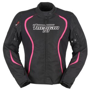 Veste de moto Furygan Odessa noir, blanc et rose pour femmes