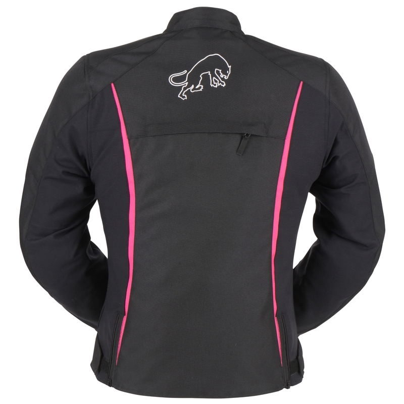 Veste de moto Furygan Odessa noir, blanc et rose pour femmes