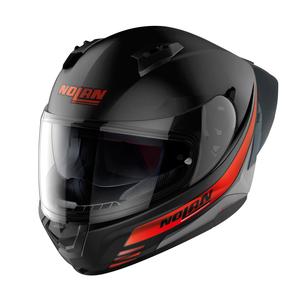 Casque moto intégral Nolan N60-6 Sport Outset 21 noir et rouge