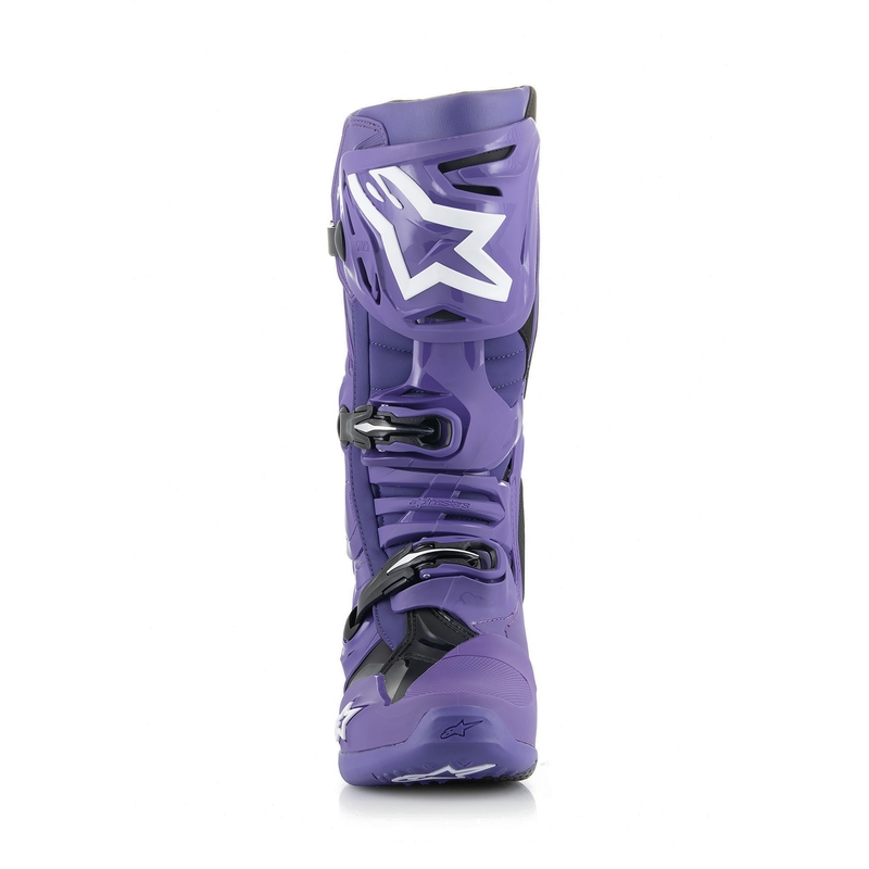 Bottes de moto Alpinestars Tech 10 violet-noir-blanc