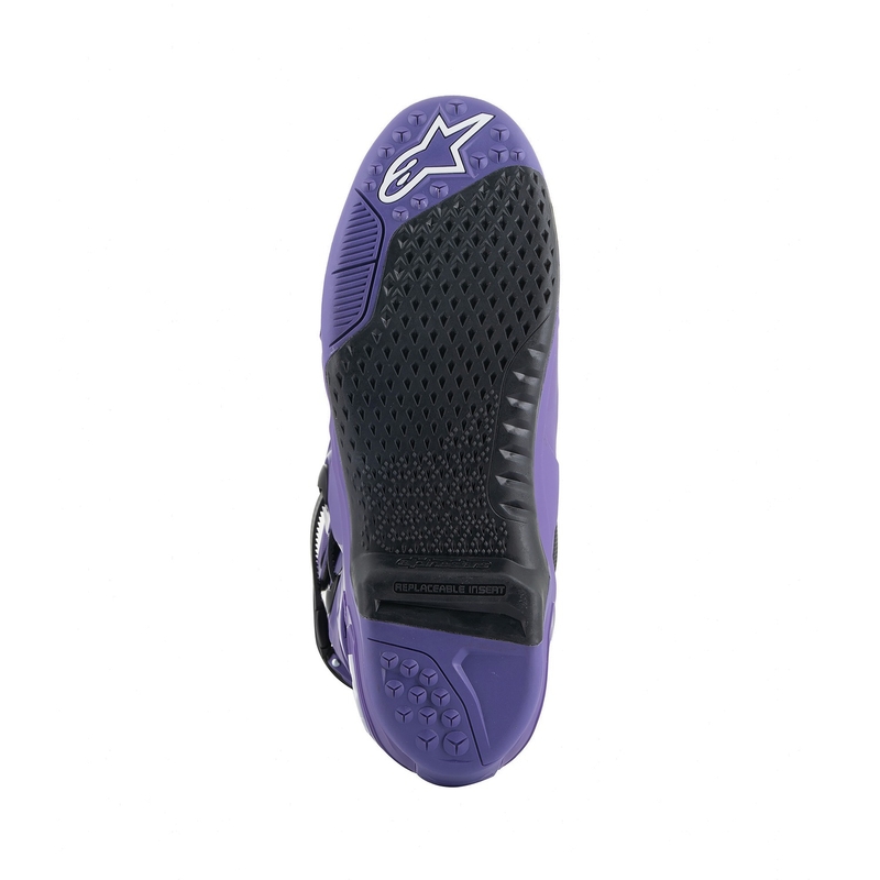 Bottes de moto Alpinestars Tech 10 violet-noir-blanc