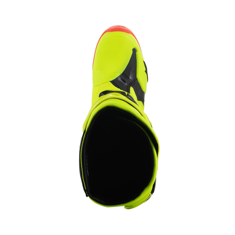 Bottes moto Alpinestars Tech 10 jaune fluo-noir-rouge fluo