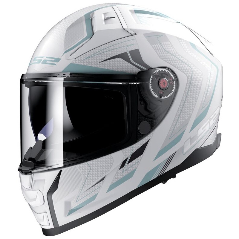 Integrální přilba na motorku LS2 FF811 Vector II Alizer bílo-stříbrná matná