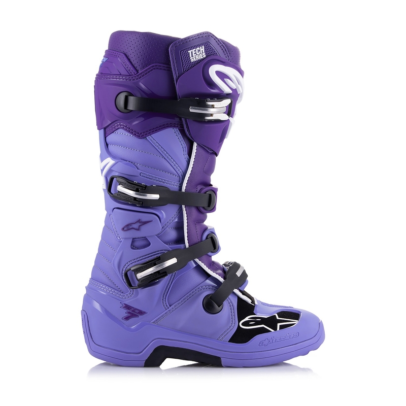 Boty na motorku Alpinestars Tech 7 2024 fialovo-bílo-černé