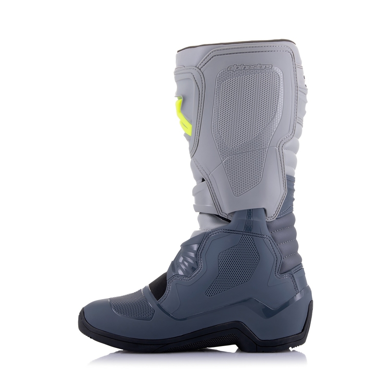 Bottes moto Alpinestars Tech 3 gris clair-noir-jaune fluo