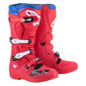 Bottes de moto Alpinestars Tech 5 2024 Rouge-Bleu-Blanc-Noir