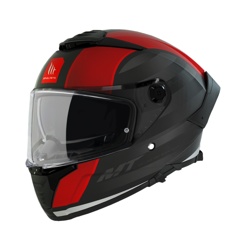Casque intégral de moto MT THUNDER 4 SV TREADS B5 noir-rouge