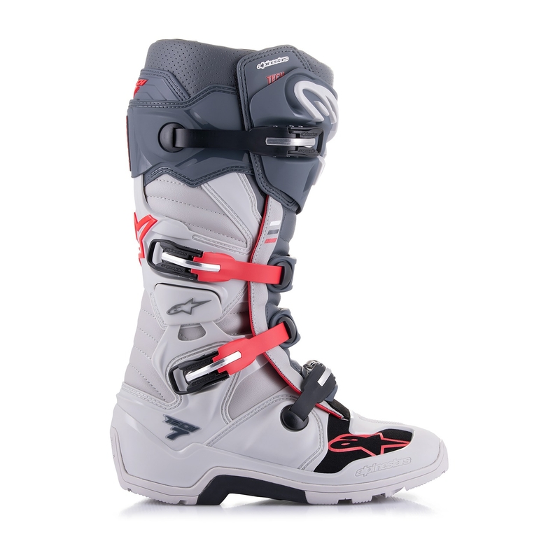 Bottes de moto Alpinestars Tech 7 Enduro 2024 gris-fluo-noir