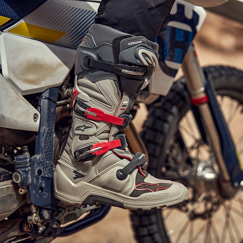 Bottes de moto Alpinestars Tech 7 Enduro 2024 gris-fluo-noir