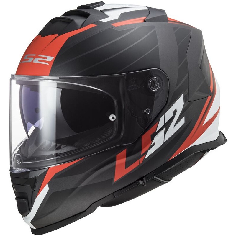 Casque moto intégral LS2 FF800 Storm II Nerve noir-rouge