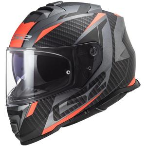 Casque moto intégral LS2 FF800 Storm II Racer titane-orange