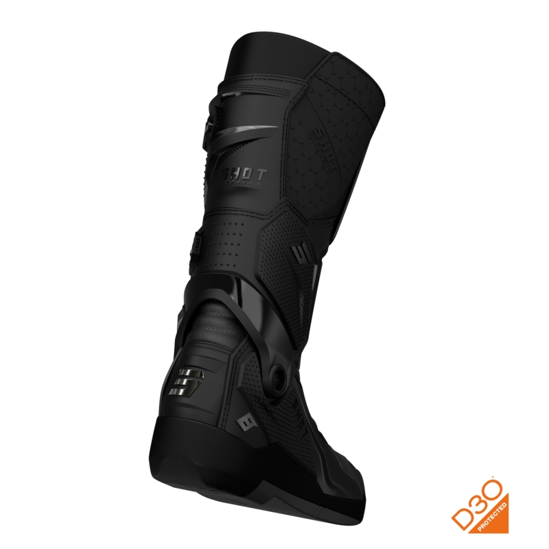 Bottes de motocross Shot Race 8 Chrome noires
