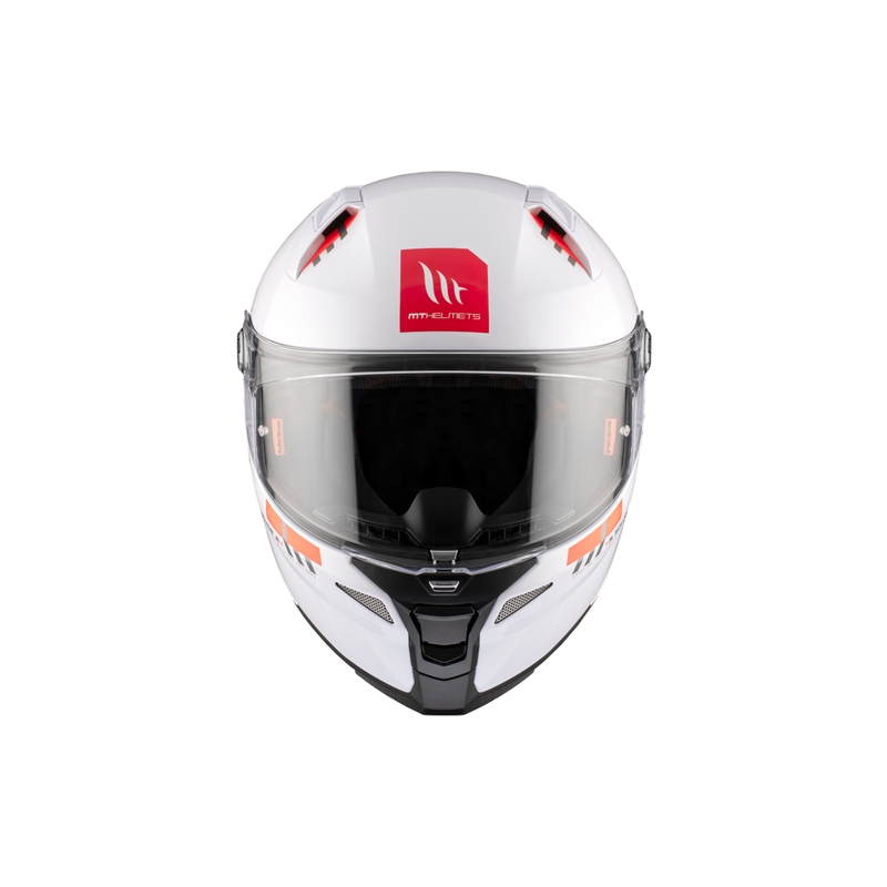 MT REVENGE 2 S SOLID A0 casque moto intégral blanc brillant