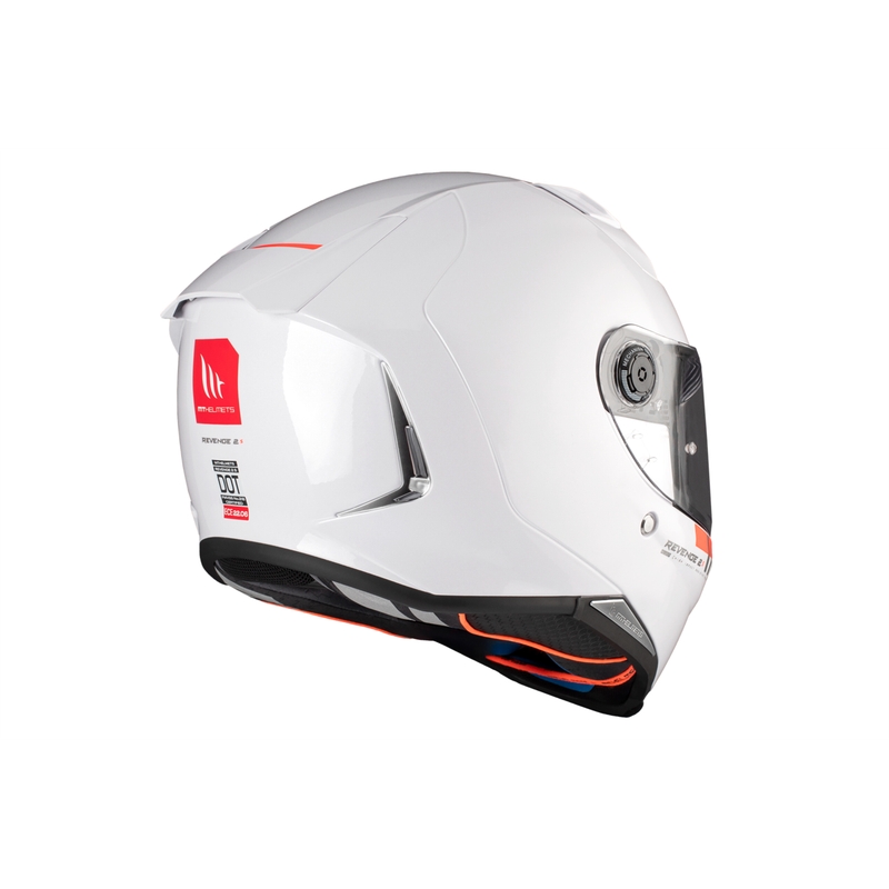 MT REVENGE 2 S SOLID A0 casque moto intégral blanc brillant