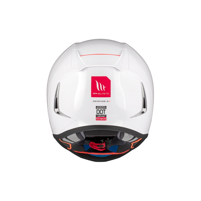 MT REVENGE 2 S SOLID A0 casque moto intégral blanc brillant