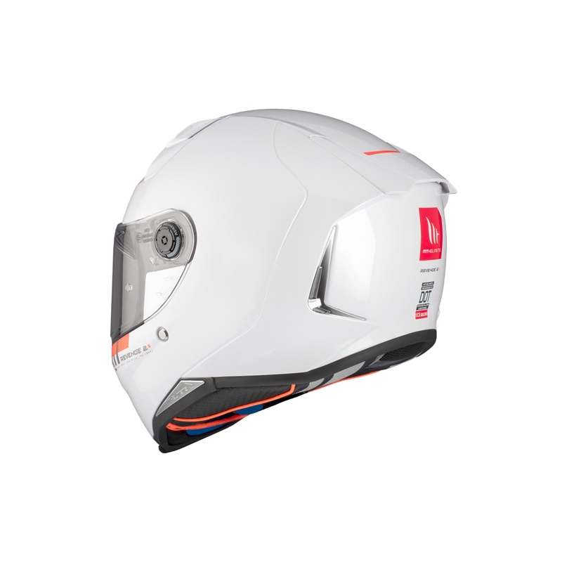 MT REVENGE 2 S SOLID A0 casque moto intégral blanc brillant