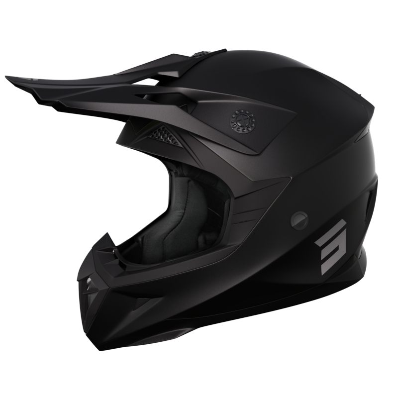 Casque Motocross Shot Pulse Solid 2.0 noir mat